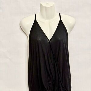 ALLOY Black Wrap Front Spaghetti Strap Blouse